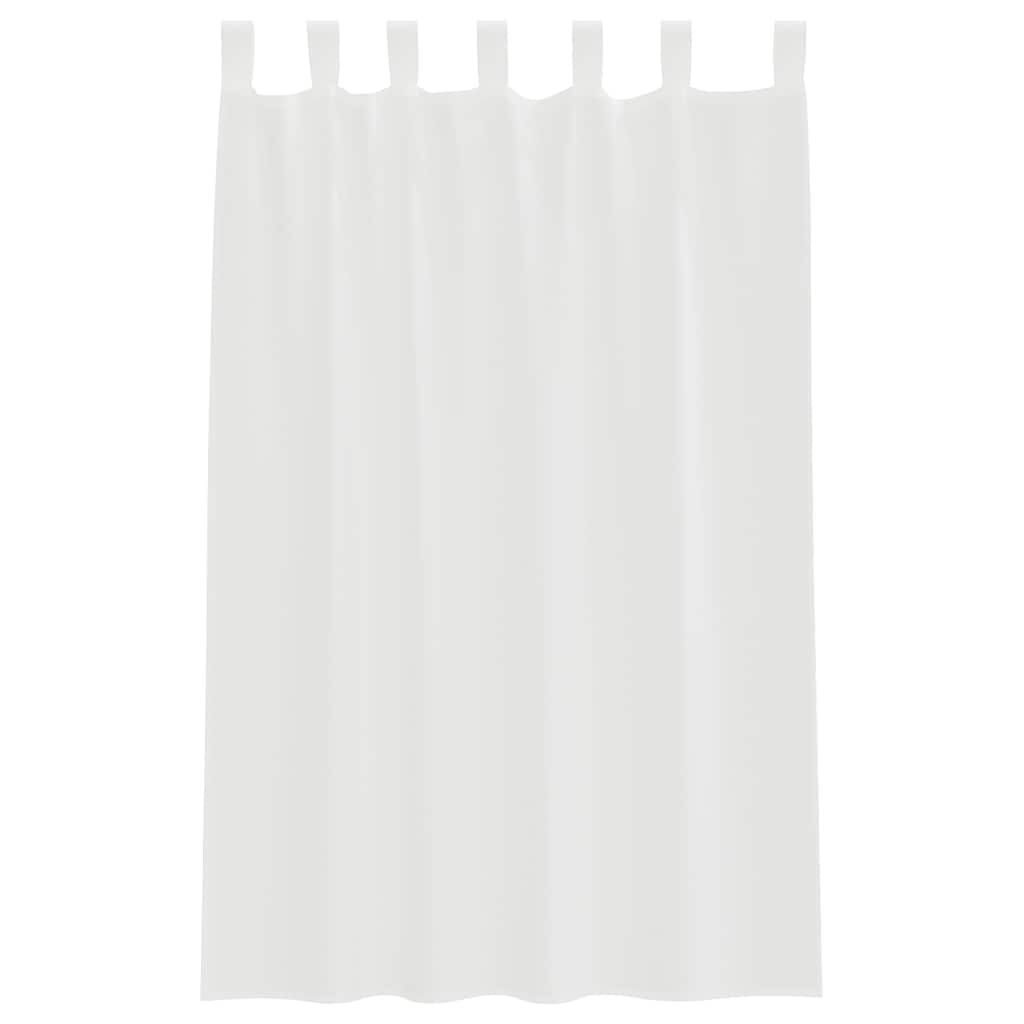vidaXL Κουρτίνες Voile με βρόχους 2 τεμάχια Λευκό 140x175 cm