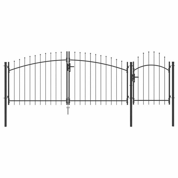 vidaXL Πύλη Κήπου Μαύρο 100 x 400 cm