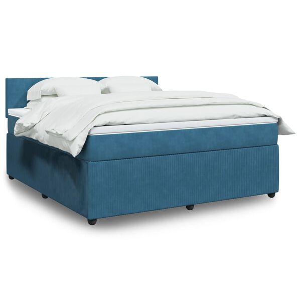 vidaXL &Kappa;&rho;&epsilon;&beta;ά&tau;&iota; Boxspring &mu;&epsilon; &Sigma;&tau;&rho;ώ&mu;&alpha; &Mu;&pi;&lambda;&epsilon; 180x200 &epsilon;&kappa;. &Beta;&epsilon;&lambda;&omicron;ύ&delta;&iota;&nu;&omicron;