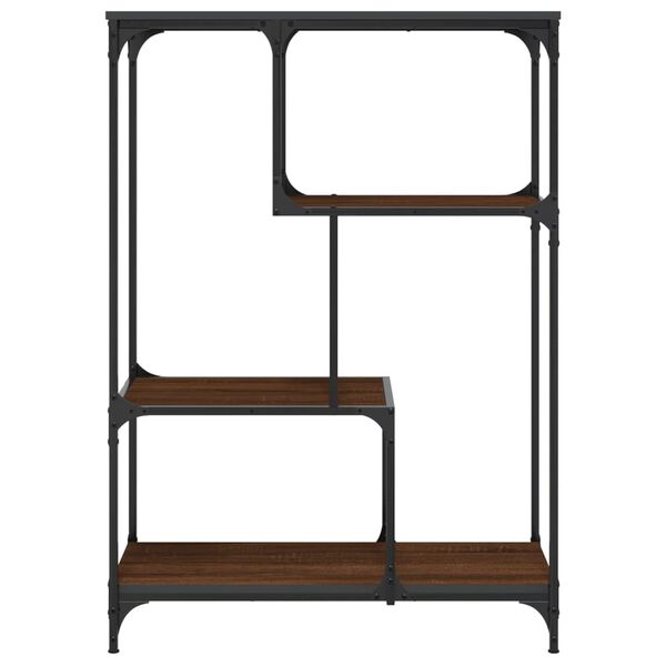 vidaXL Βιβλιοθήκη Καφέ Δρυς 81 x 36 x 115 εκ. Επεξεργ. Ξύλο / Ατσάλι