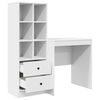 vidaXL Γραφείο με αποθηκευτικό χώρο 2 pcs Λευκό 70 x 50 x 76 εκ.