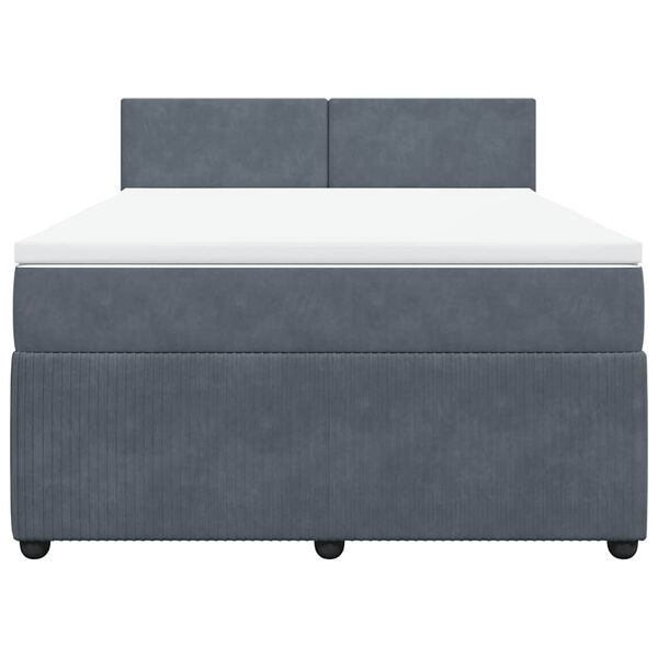 vidaXL &Kappa;&rho;&epsilon;&beta;ά&tau;&iota; Boxspring &mu;&epsilon; &Sigma;&tau;&rho;ώ&mu;&alpha; &Sigma;&kappa;&omicron;ύ&rho;&omicron; &Gamma;&kappa;&rho;&iota; 140x190 &epsilon;&kappa;. &Beta;&epsilon;&lambda;&omicron;ύ&delta;&iota;&nu;&omicron;
