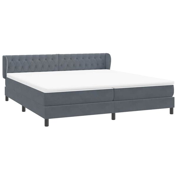vidaXL Box Spring &Kappa;&rho;&epsilon;&beta;ά&tau;&iota; &mu;&epsilon; &sigma;&tau;&rho;ώ&mu;&alpha;&tau;&alpha; &Sigma;&kappa;&omicron;ύ&rho;&omicron; &gamma;&kappa;&rho;&iota; 180x210 cm Velvet