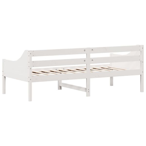 vidaXL Κρεβάτι ημέρας χωρίς στρώμα Λευκό 100x200 cm Στερεό ξύλο πεύκο