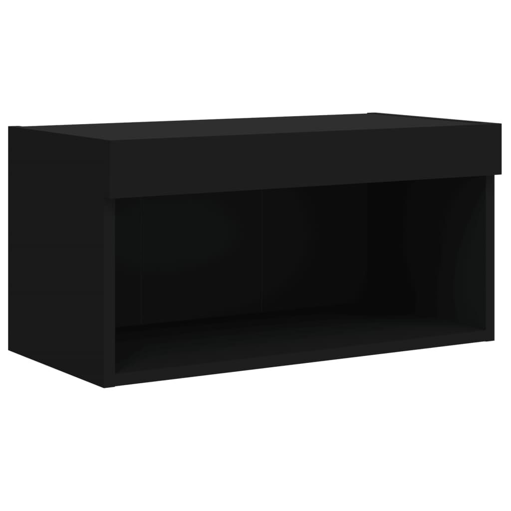 vidaXL Έπιπλο Τηλεόρασης με LED Μαύρο 60x30x30 εκ.