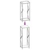 vidaXL Ράφι για καυσόξυλα Μαύρο 34x25x100 cm Ατσάλι ψυχρής έλασης