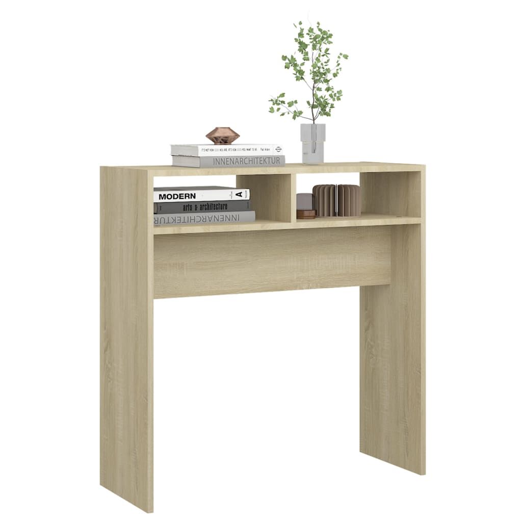 vidaXL Τραπεζάκι Κονσόλα Sonoma Δρυς 78x30x80 εκ. από Επεξ. Ξύλο