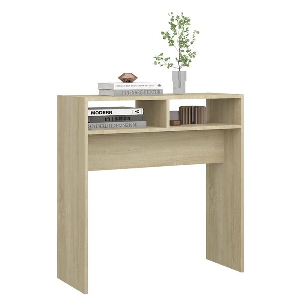 vidaXL Τραπεζάκι Κονσόλα Sonoma Δρυς 78x30x80 εκ. από Επεξ. Ξύλο