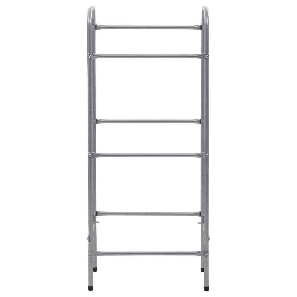 vidaXL Ράφι Αποθήκευσης για 3 Κιβώτια Ασημί 50x33x116 εκ. Ατσάλινο