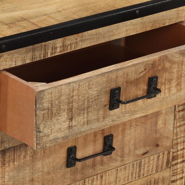 vidaXL Ντουλάπι με Συρτάρια 100x31x60 εκ Μασίφ Ακατέργαστο Ξύλο Μάνγκο