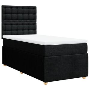 vidaXL &Kappa;&rho;&epsilon;&beta;ά&tau;&iota; Boxspring &mu;&epsilon; &Sigma;&tau;&rho;ώ&mu;&alpha; &Mu;&alpha;ύ&rho;&omicron; 90x200 &epsilon;&kappa;. &Upsilon;&phi;&alpha;&sigma;&mu;ά&tau;&iota;&nu;&omicron;