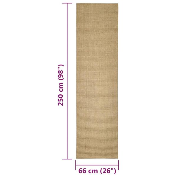 vidaXL Χαλί Σιζάλ για Ονυχοδρόμιο 66 x 250 εκ.