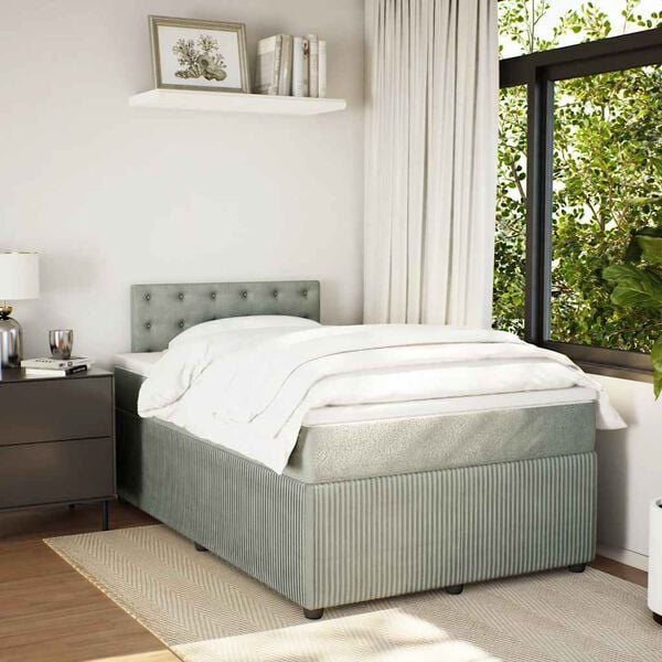 vidaXL &Kappa;&rho;&epsilon;&beta;ά&tau;&iota; Boxspring &mu;&epsilon; &Sigma;&tau;&rho;ώ&mu;&alpha; &Alpha;&nu;&omicron;&iota;&chi;&tau;ό &Gamma;&kappa;&rho;&iota; 120x200 &epsilon;&kappa;. &Beta;&epsilon;&lambda;&omicron;ύ&delta;&iota;&nu;&omicron;
