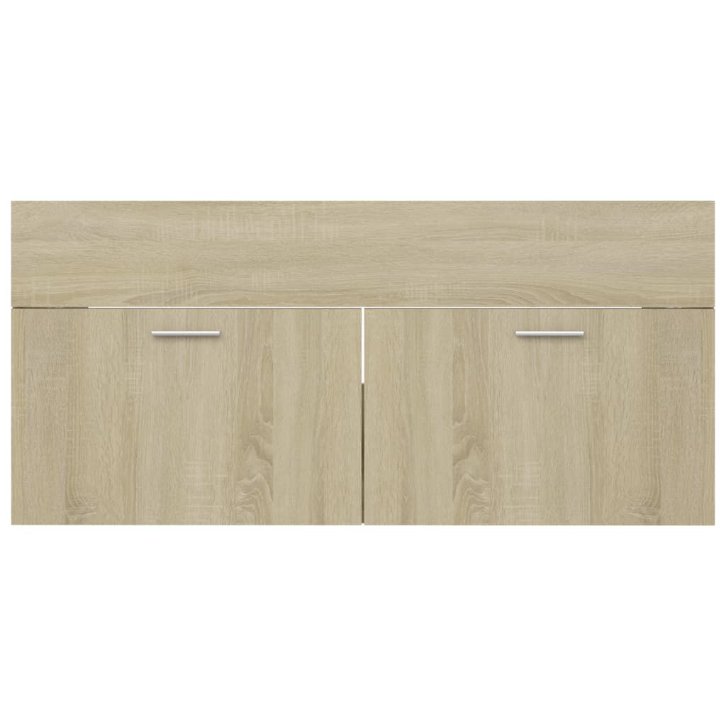vidaXL Ντουλάπι Νιπτήρα Sonoma Δρυς 100 x 38,5 x 46 εκ από Επεξ. Ξύλο