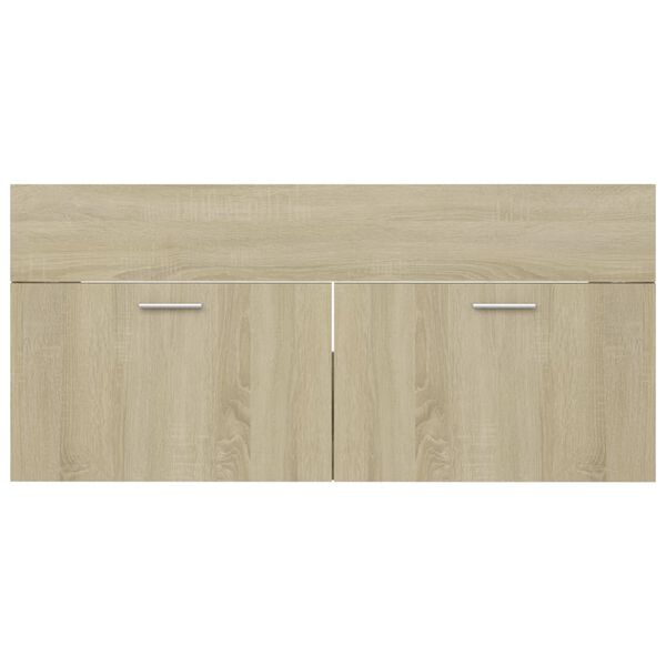 vidaXL Ντουλάπι Νιπτήρα Sonoma Δρυς 100 x 38,5 x 46 εκ από Επεξ. Ξύλο