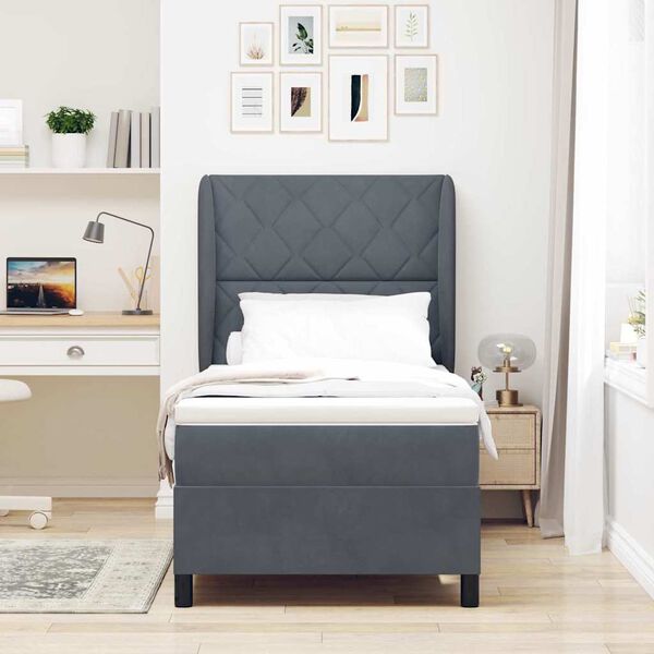 vidaXL &Kappa;&rho;&epsilon;&beta;ά&tau;&iota; &mu;&epsilon; &epsilon;&lambda;&alpha;&tau;ή&rho;&iota;&alpha; &Sigma;&kappa;&omicron;ύ&rho;&omicron; &Gamma;&kappa;&rho;&iota; 190 x 90 cm &Pi;&omicron;&lambda;&upsilon;&epsilon;&sigma;&tau;έ&rho;&alpha;&sigmaf;