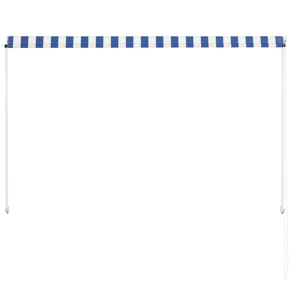vidaXL Τέντα Συρόμενη Μπλε / Λευκό 200 x 150 εκ.