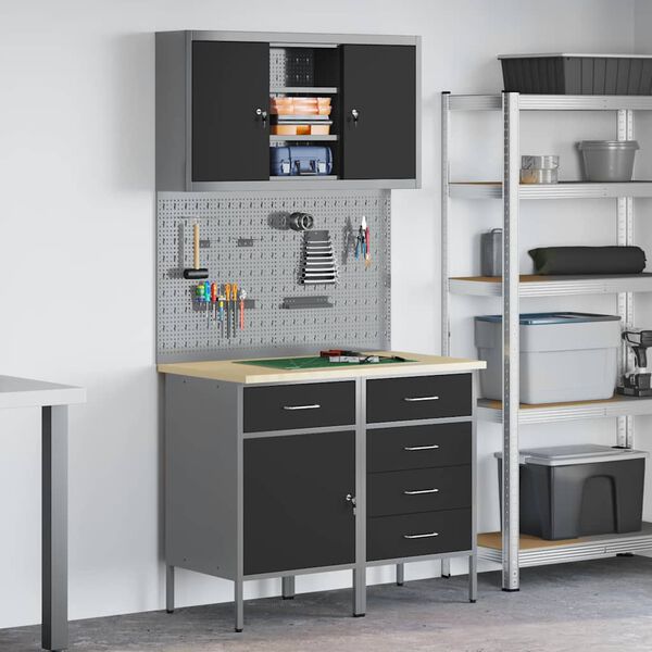 vidaXL &Sigma;&epsilon;&tau; &Nu;&tau;&omicron;&upsilon;&lambda;ά&pi;&alpha;&sigmaf; &Epsilon;&rho;&gamma;&alpha;&sigma;ί&alpha;&sigmaf; &mu;&epsilon; &sigma;&upsilon;&rho;&tau;ά&rho;&iota; &mu;&epsilon; &rho;ά&phi;&iota; 5 pcs &Mu;&alpha;ύ&rho;&omicron;