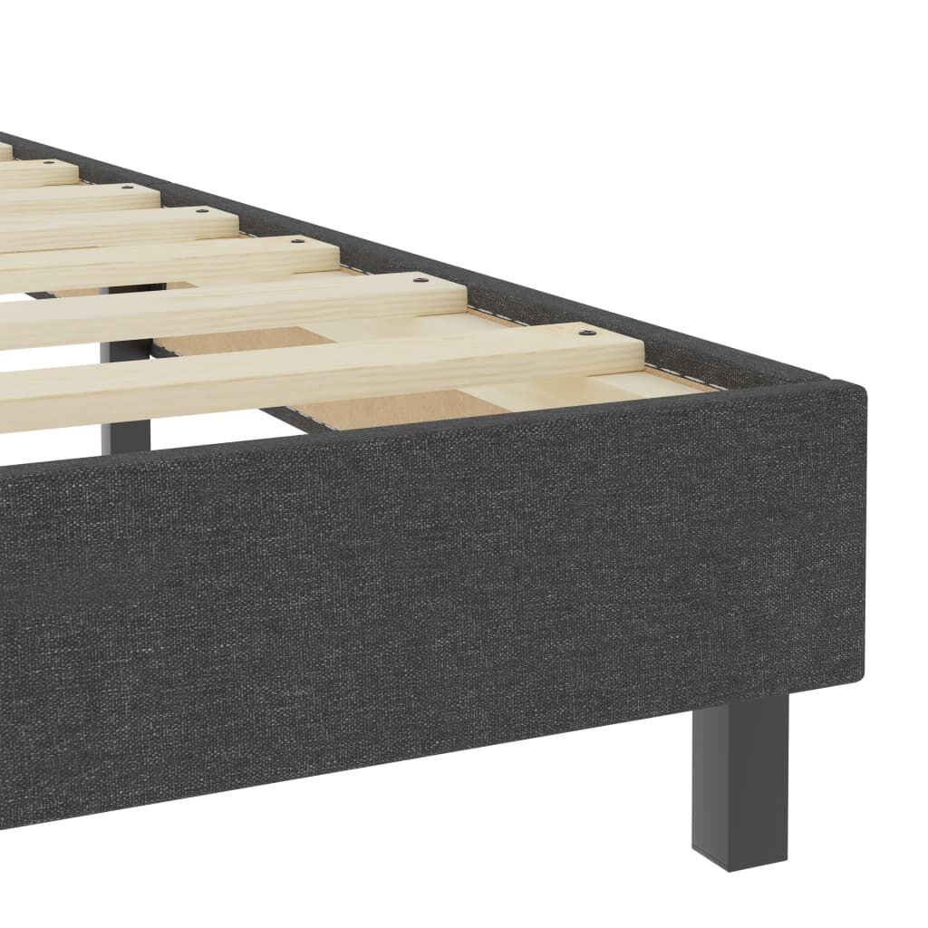 vidaXL Κρεβάτι Boxspring Σκούρο Γκρι 180 x 200 εκ. Υφασμάτινο