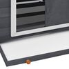 vidaXL Κοτέτσι Γκρι & Λευκό 150 x 96 x 110 εκ. από Μασίφ Ξύλο Ελάτης