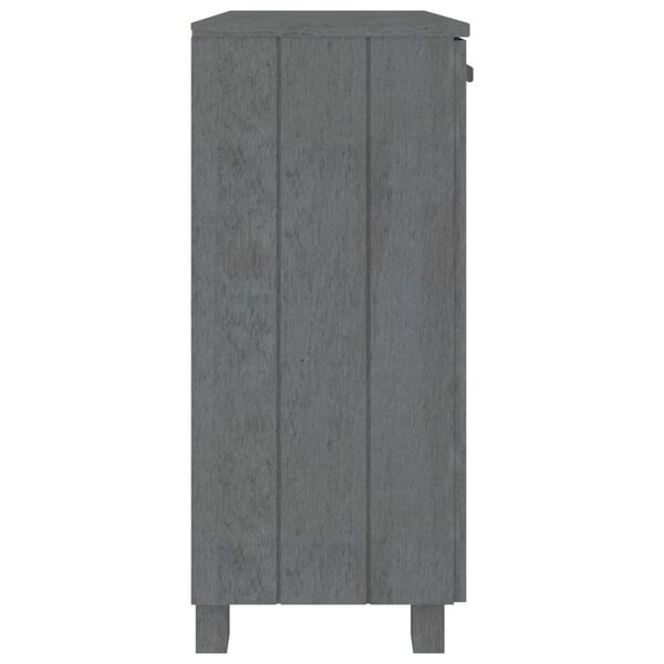 vidaXL Ντουλάπι HAMAR Σκ. Γκρι 85 x 35 x 80 εκ. από Μασίφ Ξύλο Πεύκου