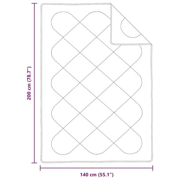 vidaXL Set Παπλώματος Χειμώνα 2 pcs Λευκό 140 x 200 cm Μικροΐνες