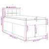 vidaXL Κρεβάτι Boxspring με Στρώμα Taupe 80x200 εκ. Υφασμάτινο