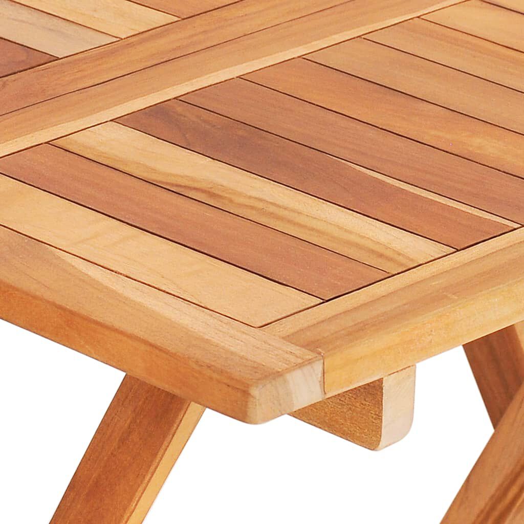 vidaXL Σετ Επίπλων Mπιστρό 3 τεμ. Μασίφ Ξύλο Teak με Μπλε Μαξιλάρια