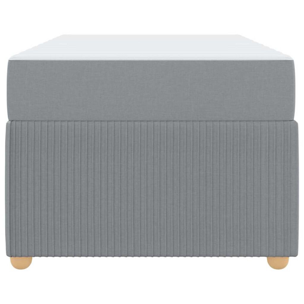 vidaXL Σκελετός Κρεβατιού Άλλο Ανοιχτό γκρι 90 x 190 cm ύφασμα