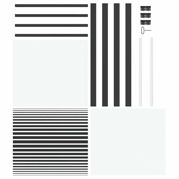 vidaXL Εσωτερική Πόρτα Μαύρο 83 x 201.5 cm Tempered γυαλί, Αλουμίνιο
