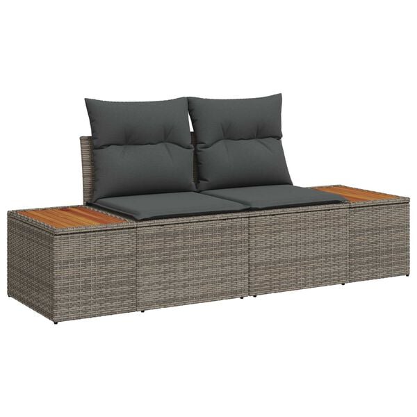 vidaXL Σετ Καναπέ Κήπου 6 pcs Γκρι 55 x 62 x 69 εκ Πολυ ράταν
