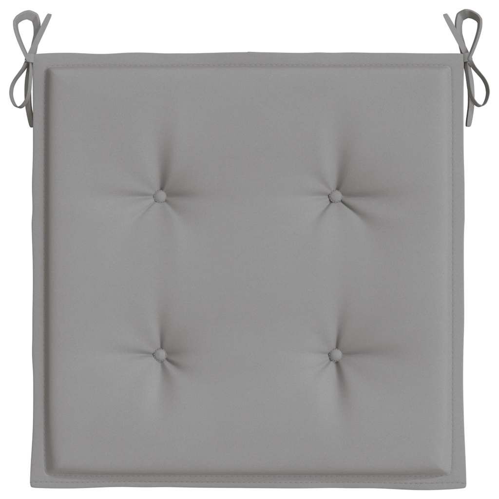 vidaXL Μαξιλάρια Καρέκλας Κήπου 2 τεμ. Γκρι 40x40x4 εκ. Υφασμάτινα