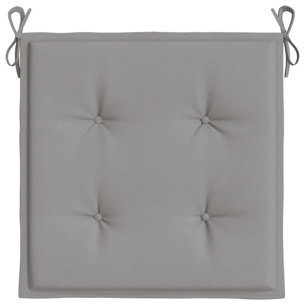 vidaXL Μαξιλάρια Καρέκλας Κήπου 2 τεμ. Γκρι 40x40x4 εκ. Υφασμάτινα