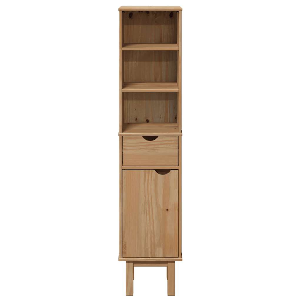 vidaXL Ντουλάπι Μπάνιου OTTA 35x30x159 εκ. Μασίφ Ξύλο Πεύκου