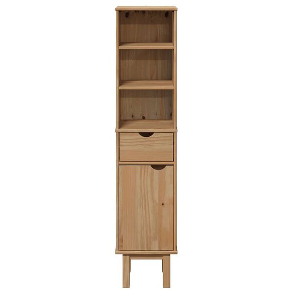 vidaXL Ντουλάπι Μπάνιου OTTA 35x30x159 εκ. Μασίφ Ξύλο Πεύκου