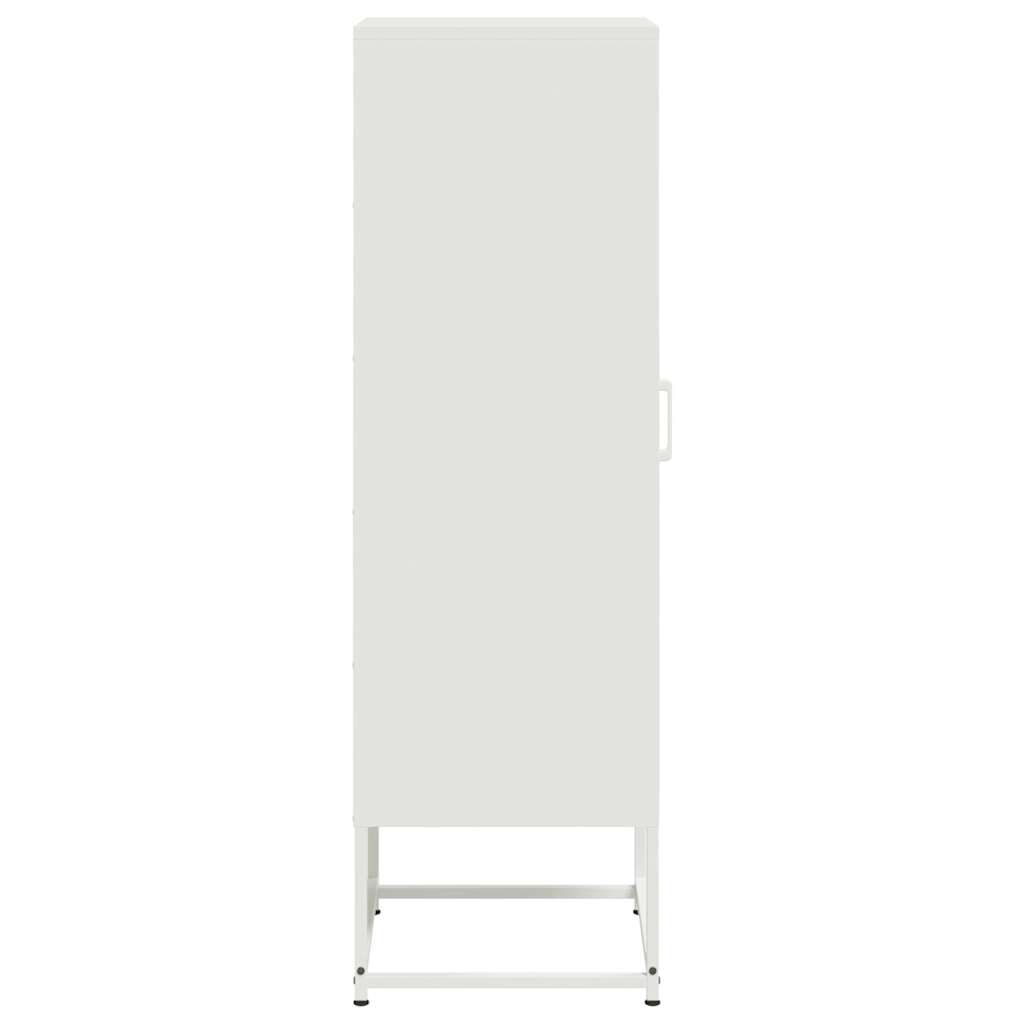 vidaXL Μπουφές Λευκός 36x39x123 εκ. από Ατσάλι