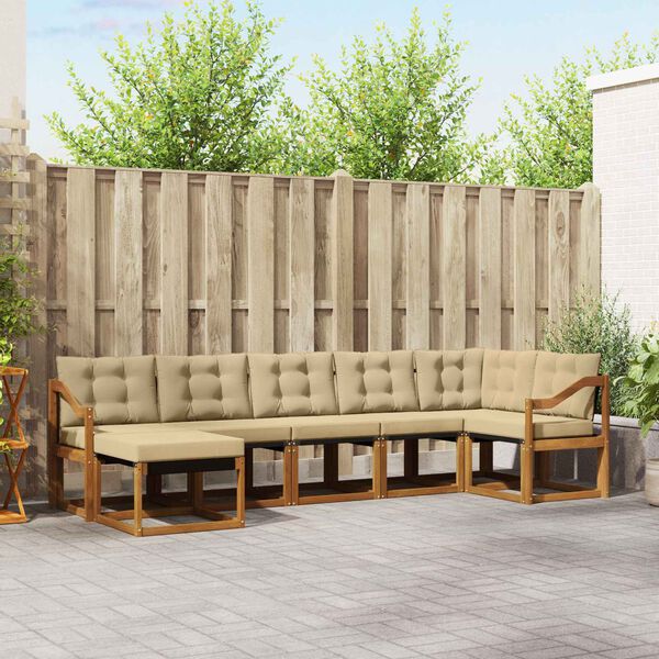 vidaXL &Sigma;&epsilon;&iota;&rho;ά &Kappa;&alpha;&nu;&alpha;&pi;έ &Epsilon;&xi;&omega;&tau;&epsilon;&rho;&iota;&kappa;&omicron;ύ &mu;&epsilon; &mu;&alpha;&xi;&iota;&lambda;ά&rho;&iota; 7 pcs &Phi;&upsilon;&sigma;&iota;&kappa;ό &kappa;&alpha;&iota; &Mu;&pi;&epsilon;&zeta;