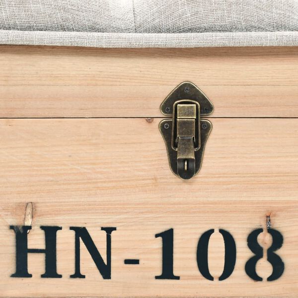 vidaXL Πάγκος Αποθήκευσης 120 x 40 x 50 εκ. από Μασίφ Ξύλο και MDF