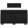 vidaXL Κρεβάτι Boxspring με Στρώμα Μαύρο 120 x 200 εκ. Βελούδινο