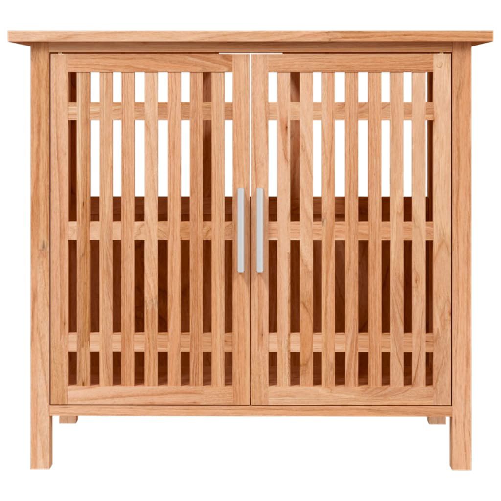 vidaXL Έπιπλο Νιπτήρα Μπάνιου 66x29x61,5 εκ. από Μασίφ Ξύλο Καρυδιάς