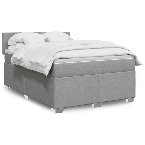 vidaXL &Kappa;&rho;&epsilon;&beta;ά&tau;&iota; Boxspring &mu;&epsilon; &Sigma;&tau;&rho;ώ&mu;&alpha; &Alpha;&nu;&omicron;&iota;&chi;&tau;ό &Gamma;&kappa;&rho;&iota; 140x190 &epsilon;&kappa;. &Upsilon;&phi;&alpha;&sigma;&mu;ά&tau;&iota;&nu;&omicron;