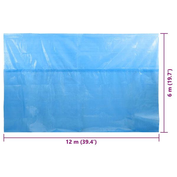 vidaXL Κάλυμμα Πισίνας Ορθογώνιο Μπλε 1200x600 εκ. από Πολυαιθυλένιο