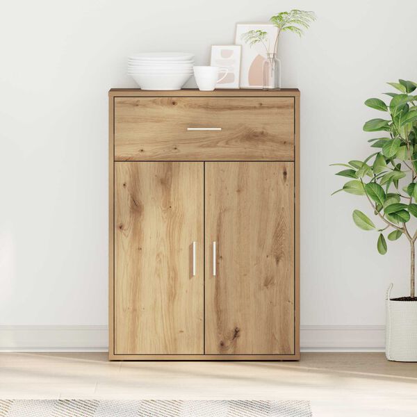 vidaXL Πλαϊνό γραφείο artisan δρυς 79 x 38 x 80 εκ. Επεξεργασμένο ξύλο