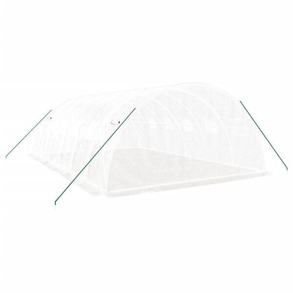 vidaXL Θερμοκήπιο Λευκό 24 μ² 6 x 4 x 2 μ. με Ατσάλινο Πλαίσιο