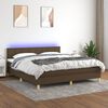 vidaXL &Kappa;&rho;&epsilon;&beta;ά&tau;&iota; Boxspring &mu;&epsilon; &Sigma;&tau;&rho;ώ&mu;&alpha; & LED &Sigma;&kappa;.&Kappa;&alpha;&phi;έ 160x200 &epsilon;&kappa; &Upsilon;&phi;&alpha;&sigma;&mu;ά&tau;&iota;&nu;&omicron;