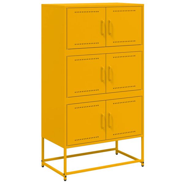 vidaXL Ντουλάπι Μουσταρδί 68,5x38,5x123,5 εκ. από Ατσάλι