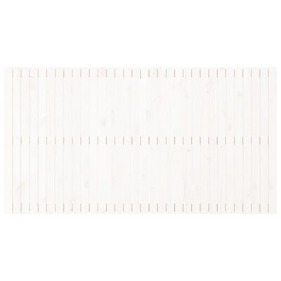 vidaXL Κεφαλάρι Τοίχου Λευκό 204 x 3 x 110 εκ. από Μασίφ Ξύλο Πεύκου