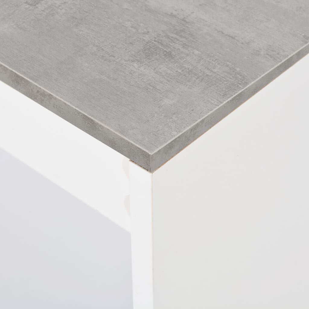 vidaXL Τραπέζι Μπαρ με Ράφι Λευκό 110 x 50 x 103 εκ.