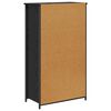 vidaXL Highboard &Mu;&alpha;ύ&rho;&eta; &Omicron;&xi;&upsilon;ά 62 x 32 x 106,5 &epsilon;&kappa; &Epsilon;&pi;&epsilon;&xi;&epsilon;&rho;&gamma;&alpha;&sigma;&mu;έ&nu;&omicron; &xi;ύ&lambda;&omicron;
