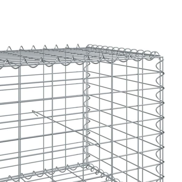 vidaXL Συρματοκιβώτιο με Κάλυμμα 1200x100x50εκ από Γαλβανισμένο Χάλυβα